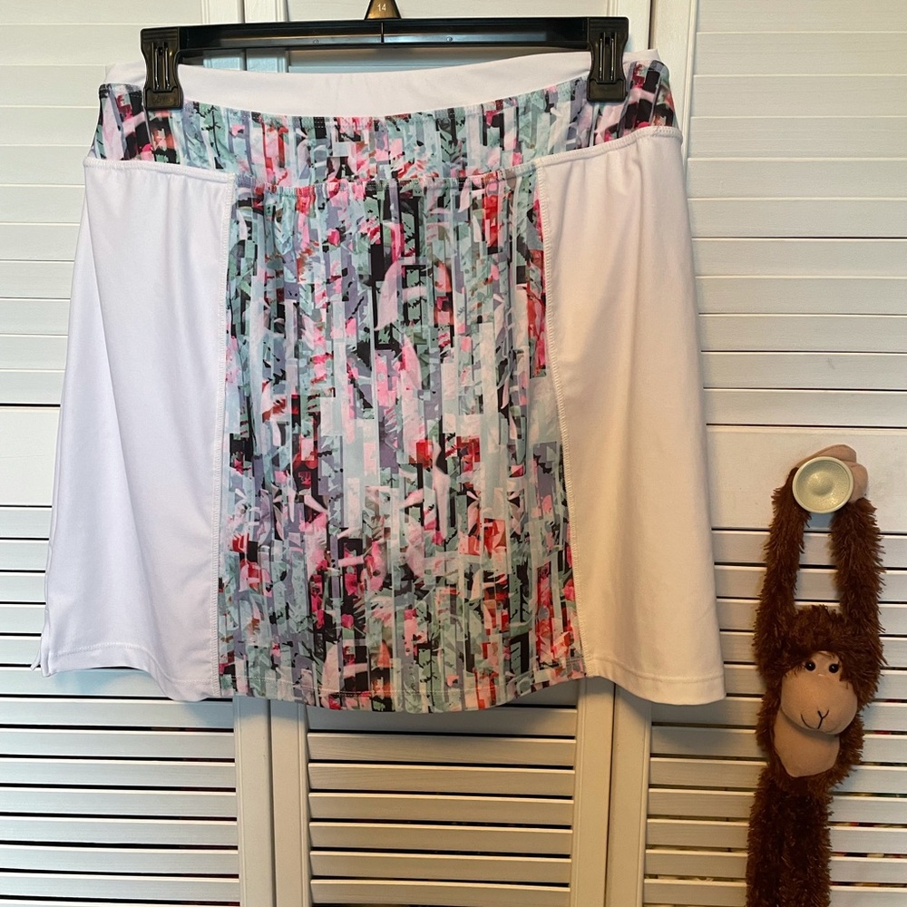 White Multicolored skort size 14 16